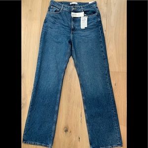 ZARA NWT high rise straight fit, Size 30/10, 100% cotton
